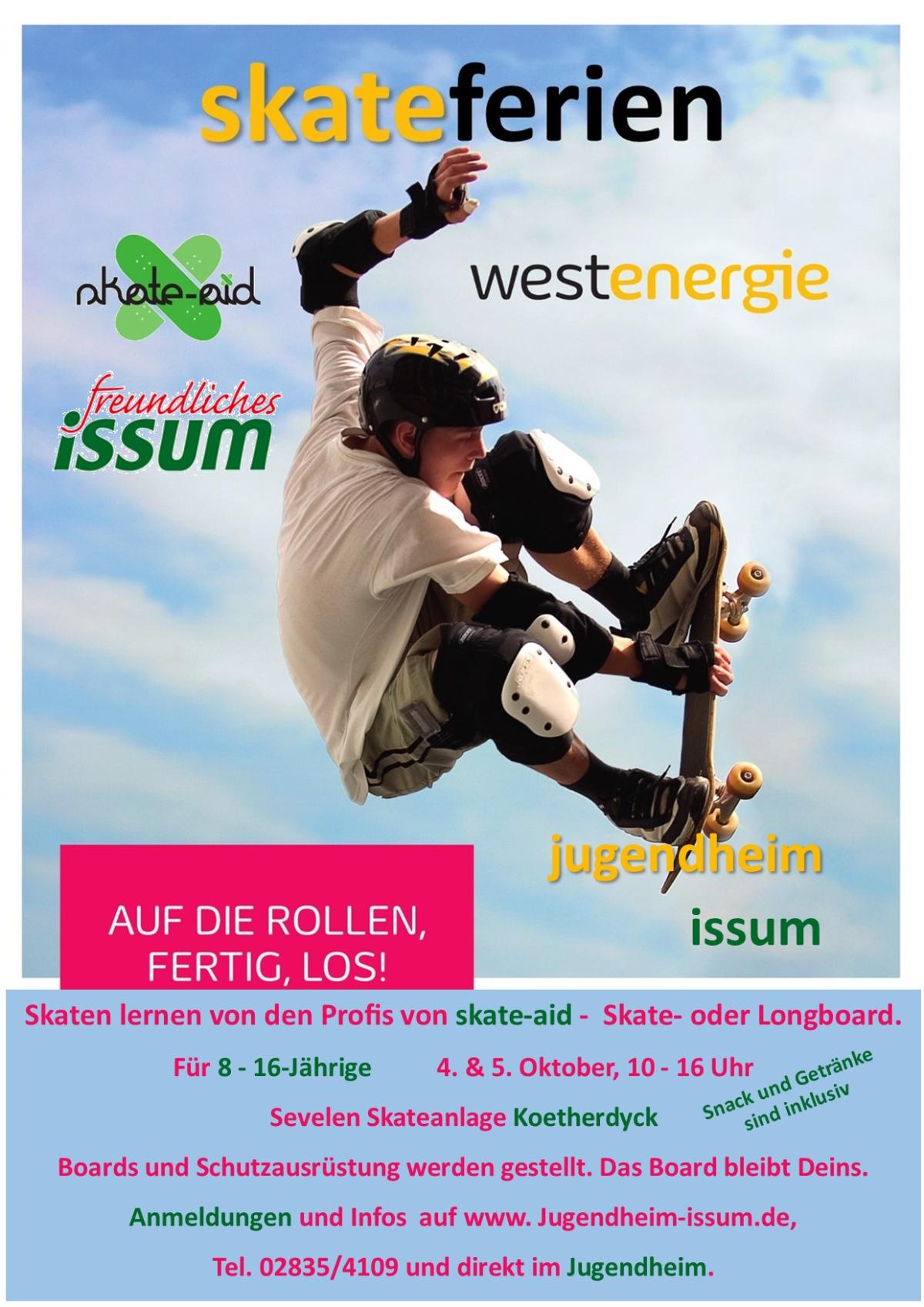 Plakat zum Skateboard Workshop