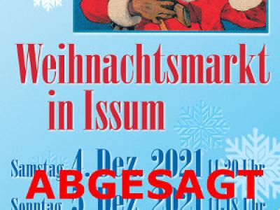 Plakat: Weihnachtsmarkt Issum 2021 - Abgesagt