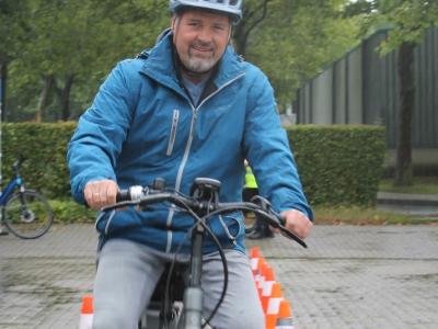 Clemens Brüx auf dem Fahrrad